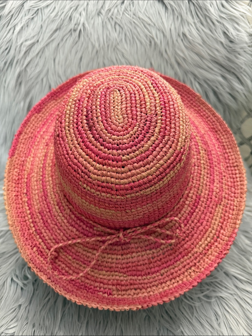 San Diego Hat Company Pink Rattan Braided Sun Hat - Picture 14 of 16